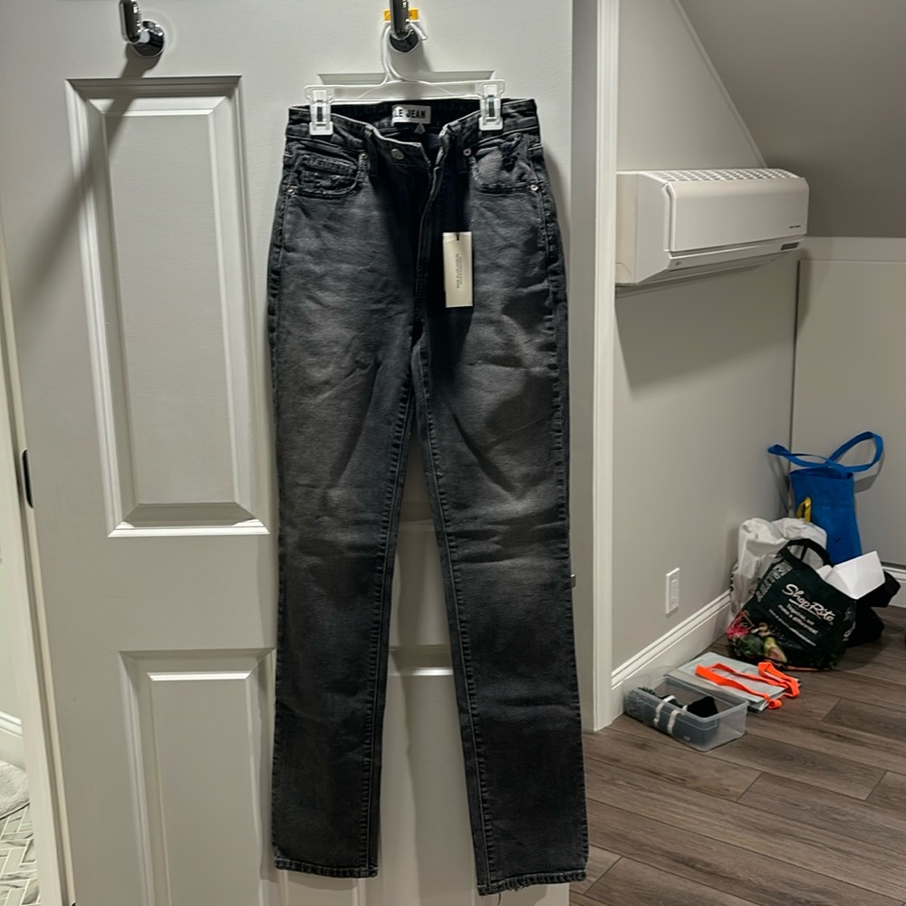 Le Jean high rise straight jeans
